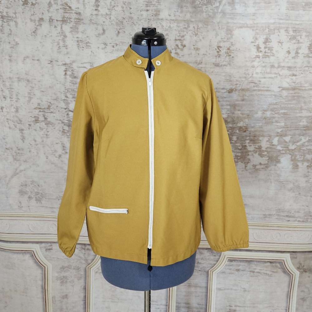 Vintage 1960s Womens M Car Club Jacket Cafe Racer Biker Rockabilly Greaser 60s - Picture 3 of 10